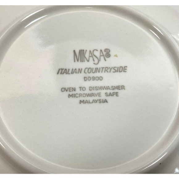 Mikasa Italian Countryside Saucer DD900 White Stoneware Dishwasher Safe 6.25" - Picture 4 of 5